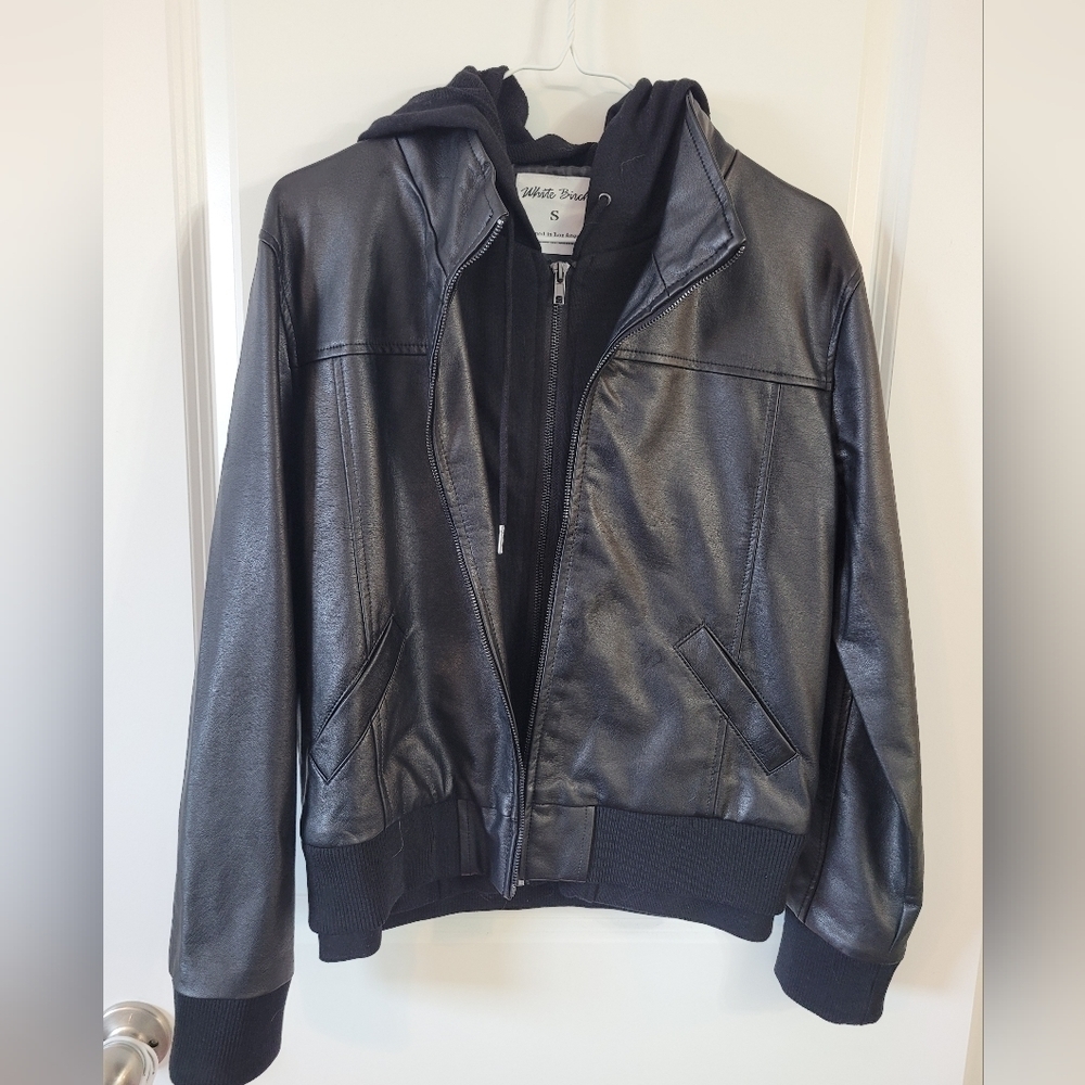 White Birch Leather and Fleece Jacket
